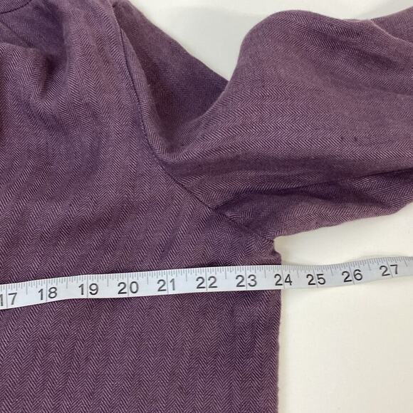 Coldwater Creek Linen Cardigan Open Front Waterfall Women's Large Purple - Picture 10 of 12
